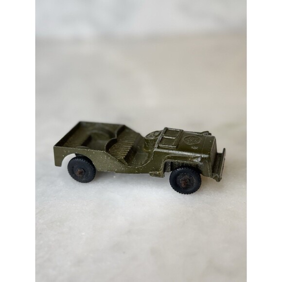 Tootsie Toy Army Jeep Die Cast Metal Vintage 1950s Made in USA Toy Car - Picture 1 of 11